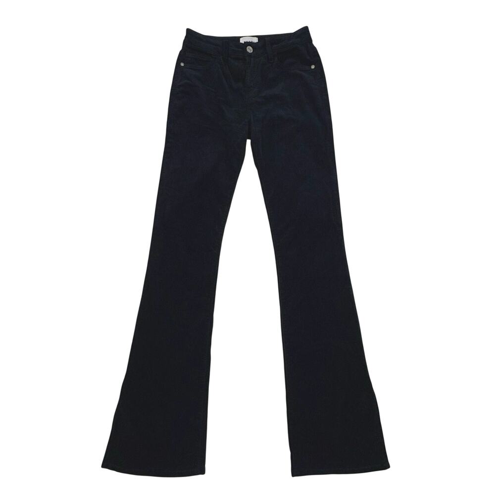 FRAME Le Mini Boot Corduroy Pants Women's 27 Navy Pinwale Bootcut Boho